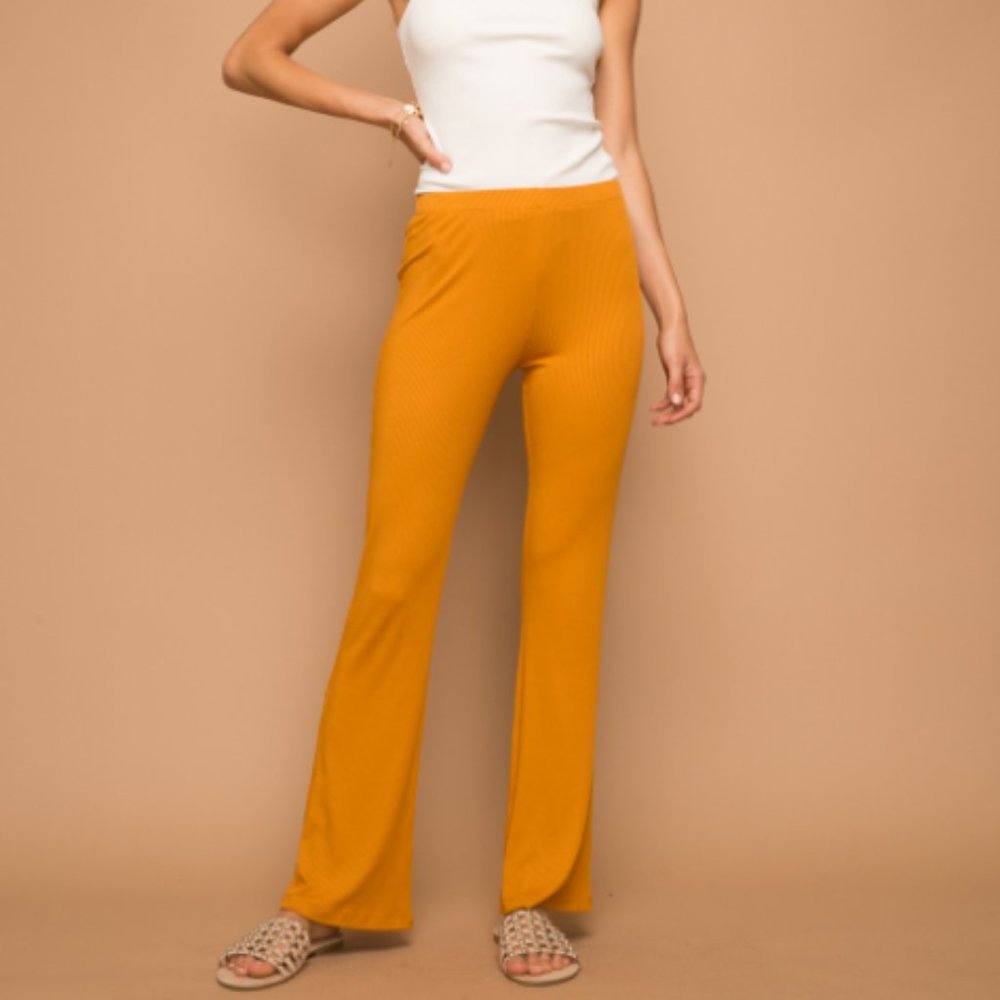 NWT Soft Ribbed Flare Pants
